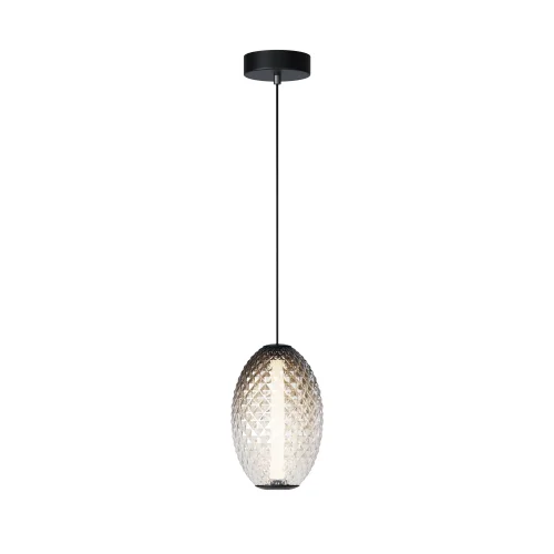 Светильник подвесной LED Bruma MOD397PL-L14B3K Maytoni дымчатый на 1 лампу, основание чёрное в стиле современный 