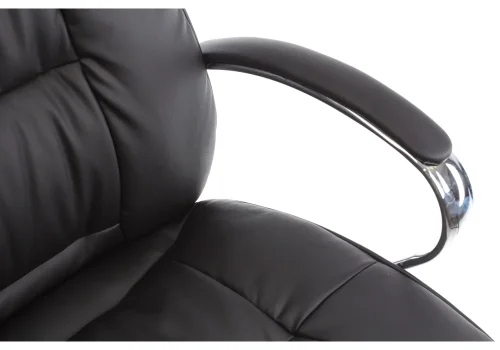Компьютерное кресло Evora черное 1744 Woodville, чёрный/искусственная кожа, ножки/металл/хром, размеры - *1340***690*690 фото 7