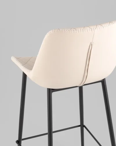 Стул барный Arch, экокожа, светло-серый УТ000039352 Stool Group, серый/экокожа, ножки//чёрный, размеры - ****435*510 фото 3