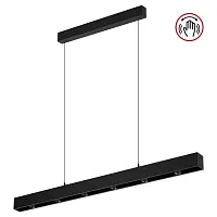 Светильник подвесной LED Fermo 359305 Novotech чёрный на 1 лампу, основание чёрное в стиле хай-тек линейный