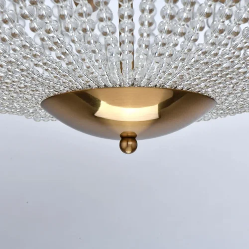 Люстра потолочная хрустальная Бриз 111012610 MW-Light прозрачная на 10 ламп, основание золотое в стиле классика  фото 9