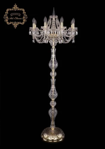 Торшер 13.11.8.195.h-160.Gd.Sp Bohemia Art Classic  прозрачный 8 ламп, основание золотое в стиле классический
