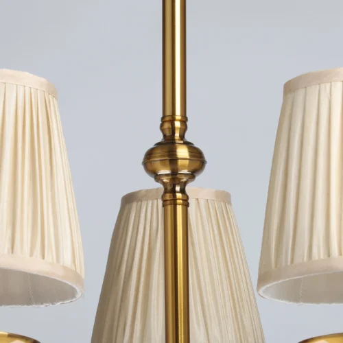Люстра подвесная Вирджиния 444012205 MW-Light бежевая на 5 ламп, основание бронзовое в стиле классический современный  фото 7