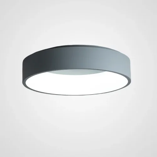Светильник потолочный LED TRAY D80 Gray 181886-26 ImperiumLoft белый на 1 лампу, основание серое в стиле современный скандинавский 