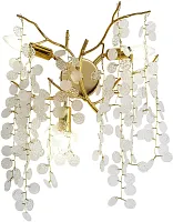 Бра Parra 4161-3W Favourite белый прозрачный 3 лампы, основание золотое в стиле флористика ветви