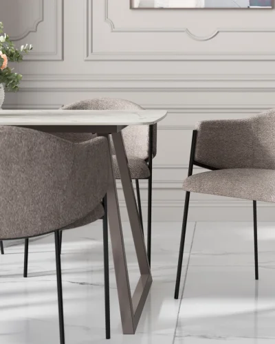 Стол обеденный Vermont, 140*80, керамика белая, столешница УТ000040511 Stool Group столешница белая из керамика фото 2