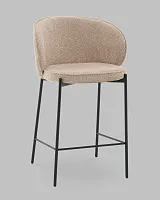 Стул полубарный Тисдейл букле бежевый УТ000041691 Stool Group, бежевый/букле, ножки/металл/чёрный, размеры - *****