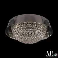 Люстра подвесная / потолочная LED Rimini S514.0.36.A.3000 Arte Perfetto Luce прозрачная на 1 лампа, основание никель в стиле классический 