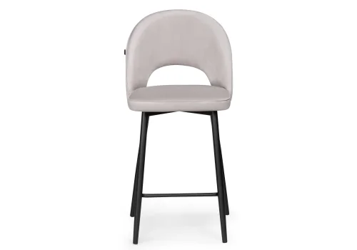 Полубарный стул Клэйн MR -28 / черный 532412 Woodville, серый/велюр, ножки/металл/чёрный, размеры - ****500*550 фото 2
