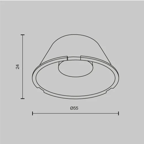 Линза ⌀50mm 15° для Focus Led 12Вт LensD49-15 Maytoni прозрачный для шинопроводов серии Focus Led фото 3