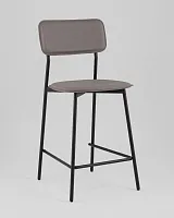 Стул барный Mikkie, серый УТ000039226 Stool Group, серый/экокожа, ножки/металл/чёрный, размеры - *****