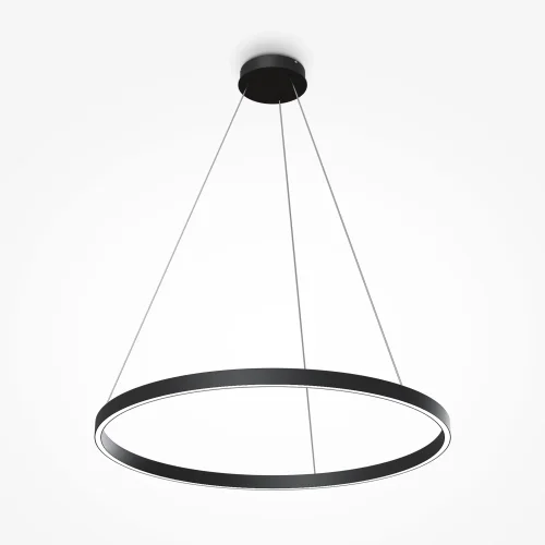 Светильник подвесной LED Rim MOD058PL-L42BK Maytoni чёрный 1 лампа, основание чёрное в стиле современный хай-тек минимализм кольца фото 3