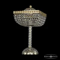 Настольная лампа 19112L4/25IV G Bohemia Ivele Crystal прозрачная 4 лампы, основание золотое металл в стиле классический sp