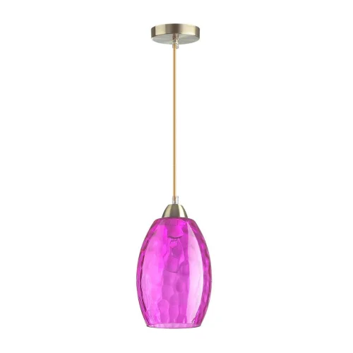 Светильник подвесной Sapphire 4487/1 Lumion розовый 1 лампа, основание античное бронза в стиле современный  фото 2