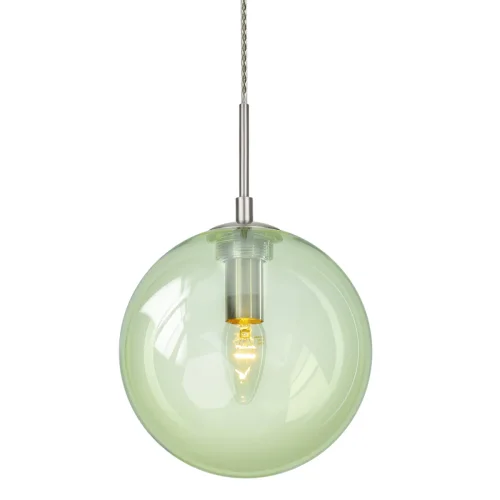 Светильник подвесной Томми CL102626 Citilux зелёный 1 лампа, основание матовое хром в стиле современный шар фото 2