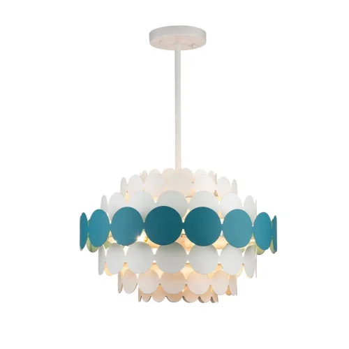 Светильник подвесной Enya V8000-6P Moderli белый на 6 ламп, основание белое в стиле скандинавский фото 2