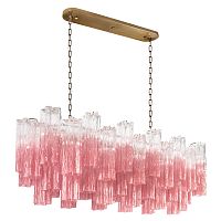 Люстра подвесная Мурано / Murano 10580/1000R Clear pink LOFT IT розовая на 11 ламп, основание бронзовое в стиле современный арт-деко 