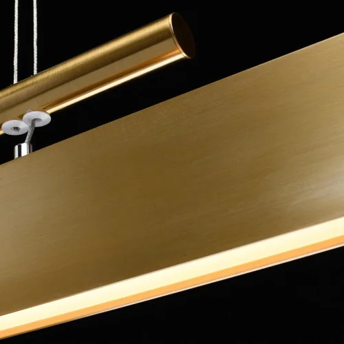 Светильник подвесной LED Ральф 675013603 DeMarkt бронзовый 1 лампа, основание бронзовое в стиле хай-тек линейный фото 3