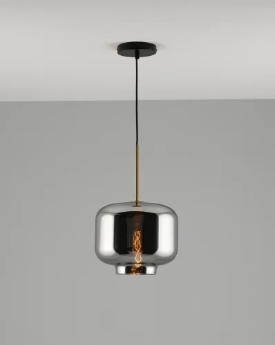 Светильник подвесной Teen V2132-P Moderli чёрный 1 лампа, основание чёрное в стиле современный лофт  фото 2