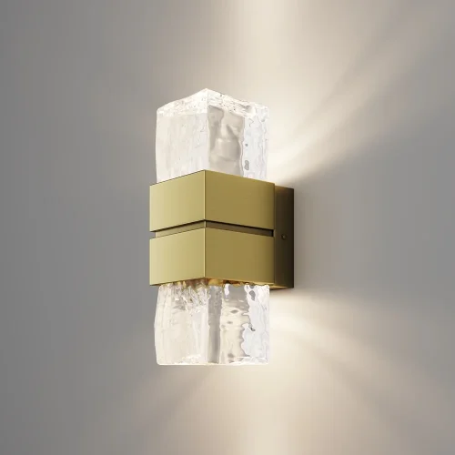 Бра LED Torris MOD505WL-L12BS3K Maytoni прозрачный на 1 лампу, основание латунь в стиле современный фото 7 Бра LED Torris MOD505WL-L12BS3K Maytoni прозрачный на 1 лампу, основание латунь в стиле современный фото 7