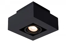Светильник накладной Xirax 09119/06/30 Lucide чёрный 1 лампа, основание чёрное в стиле современный квадратный