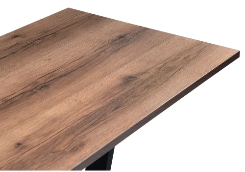 Стол на тумбе Мичиган Лофт 110х70 25 мм дуб делано темный / черный матовый 515299 Woodville столешница дуб делано темная из лдсп фото 5