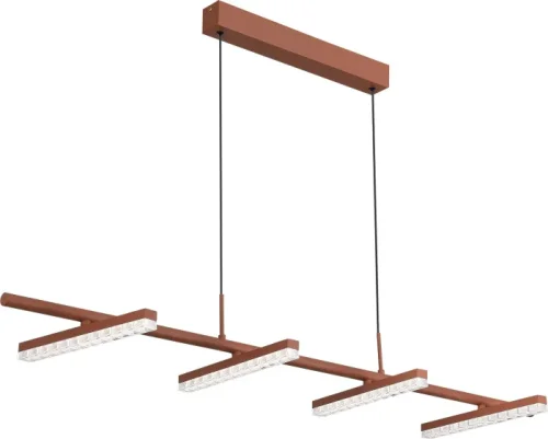 Светильник подвесной LED Euclidics SL1018.603.04 ST-Luce прозрачный на 1 лампу, основание терракотовое в стиле хай-тек линейный фото 2