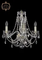 Люстра подвесная хрустальная 11.25.3.165.Gd.Sp Bohemia Art Classic прозрачная на 3 лампы, основание золотое в стиле классический 