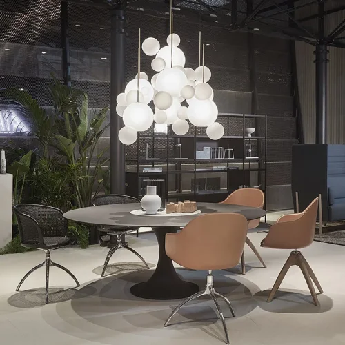 Светильник подвесной BUBBLE B MILK H 213796-23 ImperiumLoft белый на 7 ламп, основание золотое в стиле современный лофт фото 8 Светильник подвесной BUBBLE B MILK H 213796-23 ImperiumLoft белый на 7 ламп, основание золотое в стиле современный лофт фото 8