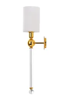 Бра MIRABELLA AP1 GOLD/WHITE Crystal Lux белый 1 лампа, основание золотое в стиле современный 