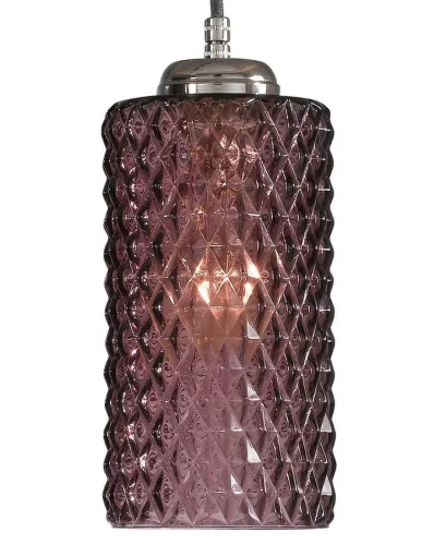 Светильник подвесной L 10001/5 Reccagni Angelo фиолетовый 5 ламп, основание никель в стиле классика модерн выдувное фото 4