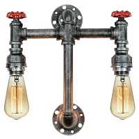 Бра лофт LSP-9192 Lussole без плафона 2 лампы, основание серое в стиле лофт стимпанк