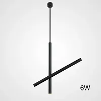Светильник потолочный GORDIAN Black 6W 213630-23 ImperiumLoft чёрный на 2 лампы, основание чёрное в стиле современный лофт 