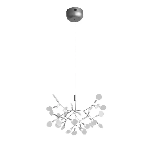 Люстра подвесная LED Rafina SL379.103.30 ST-Luce белая на 30 ламп, основание серебряное в стиле современный ветви