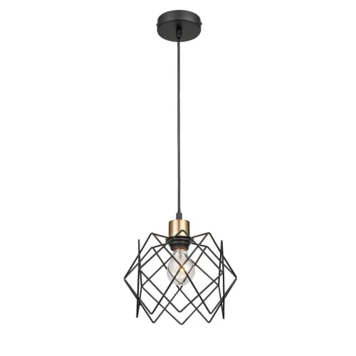 Светильник подвесной Scheletro VL6392P01 Vele Luce чёрный на 1 лампу, основание чёрное в стиле лофт 