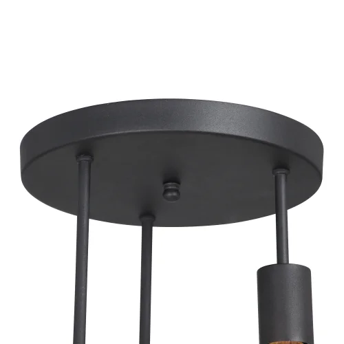 Люстра потолочная V4968-1/3PL Vitaluce без плафона на 3 лампы, основание чёрное в стиле лофт  фото 3