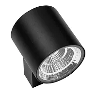 Настенный светильник LED Paro 361674 Lightstar уличный IP65 чёрный 2 лампы, плафон чёрный в стиле хай-тек LED