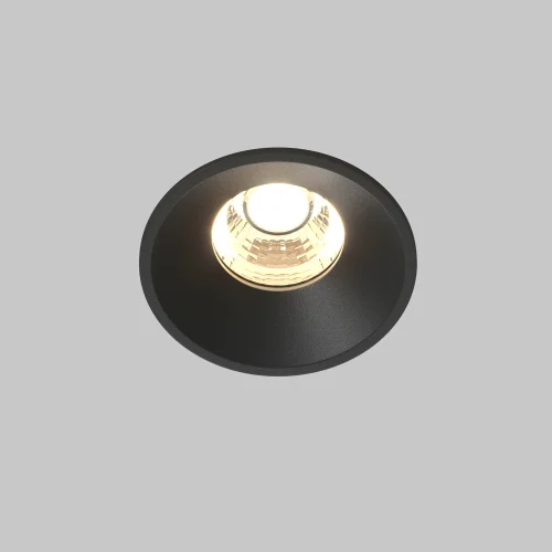 Светильник точечный LED Round DL058-7W3K-B Maytoni чёрный 1 лампа, основание  в стиле современный  фото 3