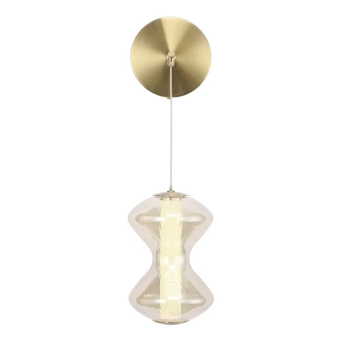 Бра LED Spine SL6136.201.01 ST-Luce янтарный на 1 лампу, основание золотое в стиле современный 