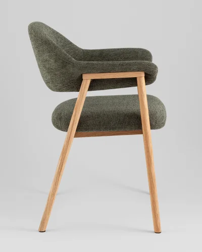 Стул обеденный Tavu с деревянными ножками, зеленый УТ000041726 Stool Group, /, ножки//, размеры - ***** фото 2