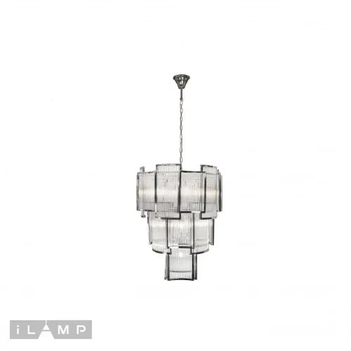 Люстра подвесная Tribeca MD0276-11 iLamp прозрачная на 11 ламп, основание никель в стиле американский современный 