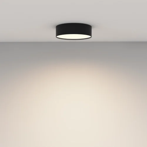 Светильник потолочный LED Zon C032CL-24W3K-RD-B Maytoni белый на 1 лампу, основание чёрное в стиле современный круглый тарелка фото 7