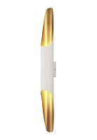 Бра SONATA AP2 WH Crystal Lux белый на 2 лампы, основание золотое белое в стиле современный 