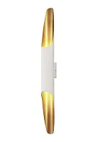 Бра SONATA AP2 WH Crystal Lux белый на 2 лампы, основание золотое белое в стиле современный 