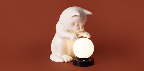 Настольная лампа ЛЕД Вискер / Whisker FR5607TL-01W Freya белая на 1 лампу, основание чёрное белое металл в стиле современный животные фото 12
