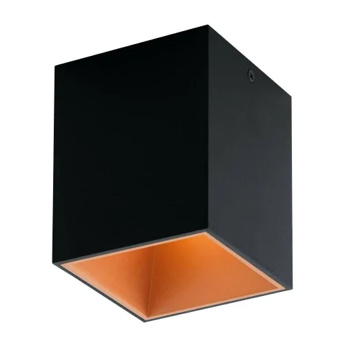 Светильник накладной LED POLASSO 94496 Eglo чёрный 1 лампа, основание чёрное медь в стиле современный минимализм квадратный