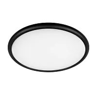 Светильник потолочный LED Sweety 10454/500 Black LOFT IT белый на 1 лампу, основание чёрное в стиле современный хай-тек круглый