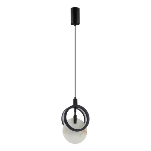 Светильник подвесной LED Mercury 5422/17L Odeon Light белый на 1 лампу, основание чёрное в стиле хай-тек современный 