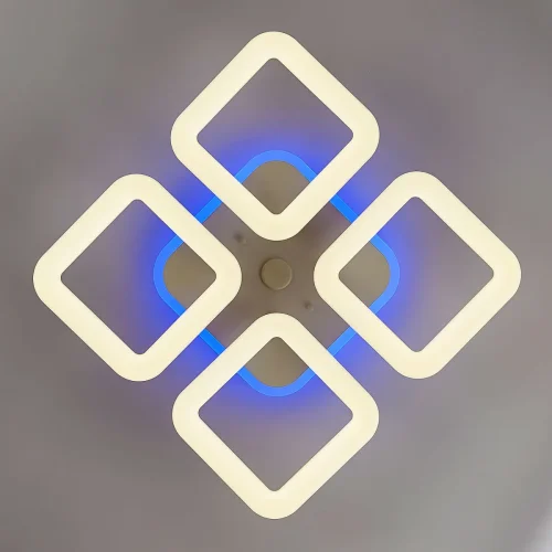 Люстра потолочная LED RGB с пультом Паркер Смарт CL225A240E Citilux белая на 1 лампа, основание белое в стиле современный хай-тек с пультом квадраты фото 10