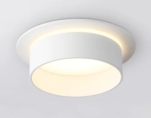 Светильник точечный TN5212 Ambrella light белый 1 лампа, основание белое в стиле хай-тек современный  фото 4